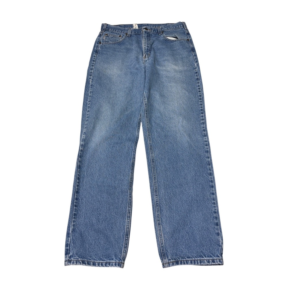Carhartt B17-DST Relaxed Fit Straight Leg Jeans Blue Stonewash 36x34 Mens Denim